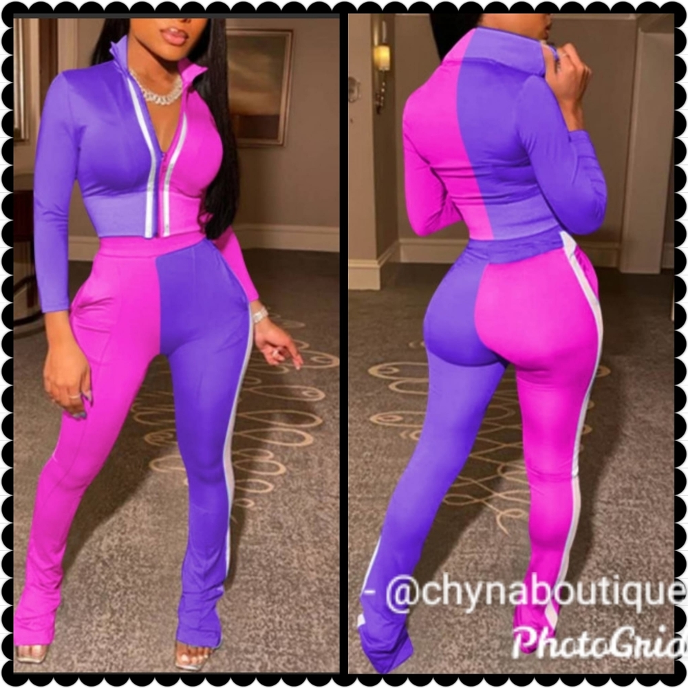 Pink and Purple two piece set